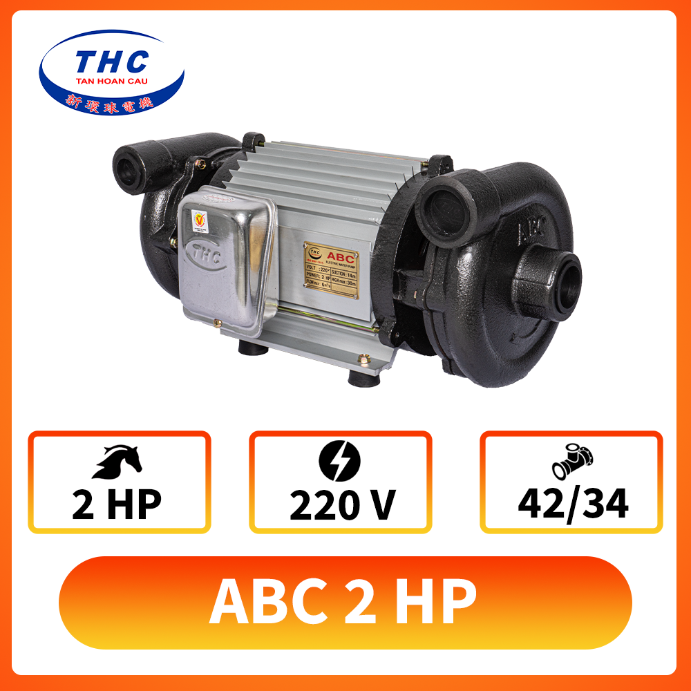 Máy bớm nước hai đầu ABC 2 HP