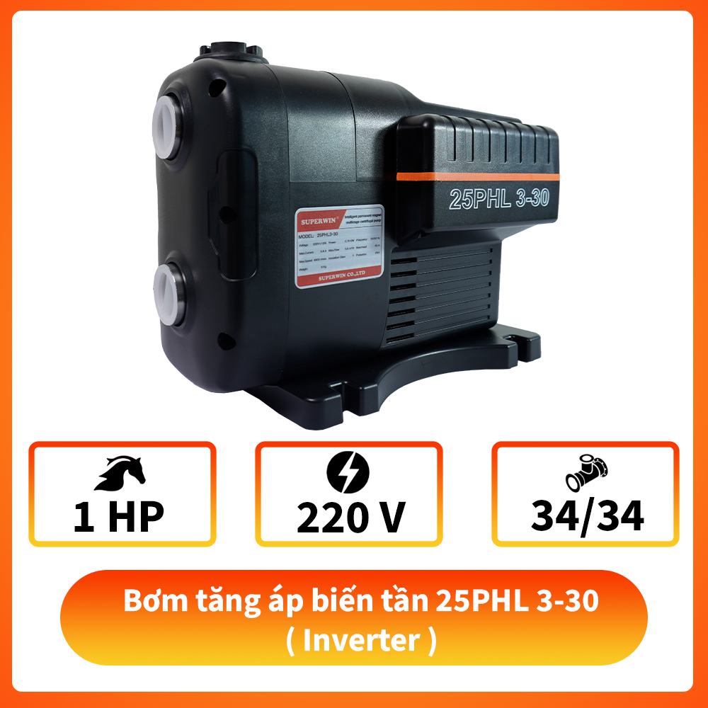Bơm tăng áp biến tần 25PHL 3-30 ( Inverter )