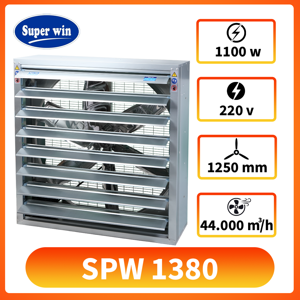 Quạt vuông gián tiếp SPW 1380 (Lá Sách)