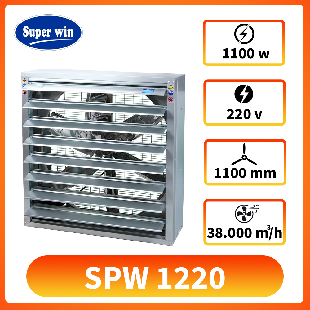 Quạt vuông gián tiếp SPW 1220 (Lá Sách)