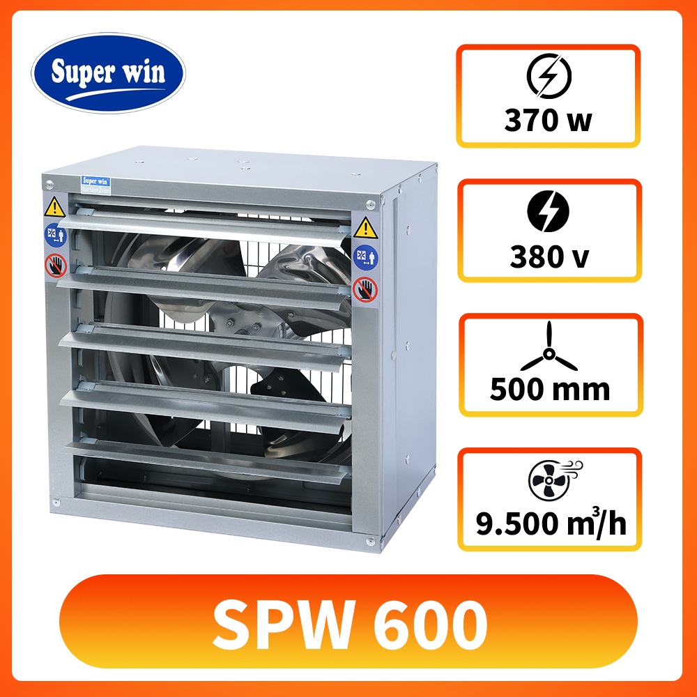 Quạt vuông trực tiếp (Lá Sách) 3 phase