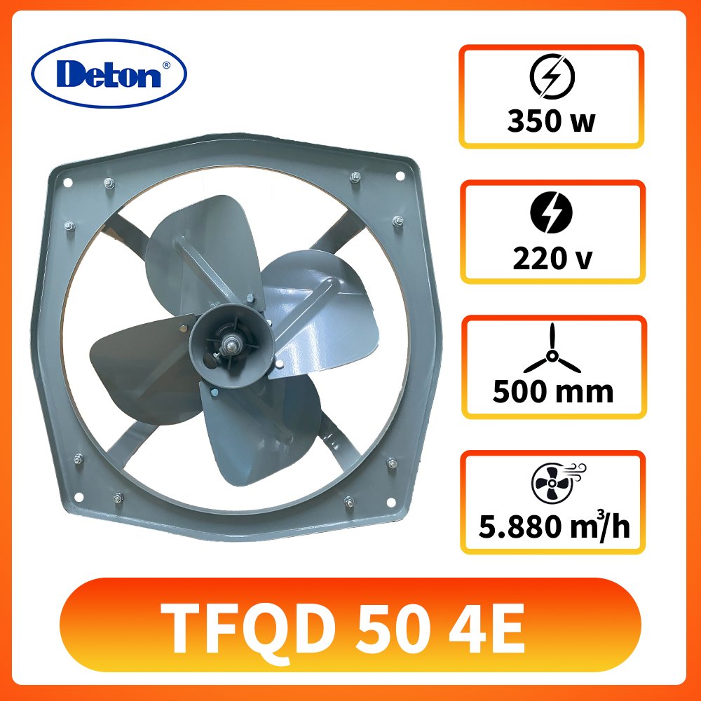 Quạt thông gió vuông TFQD 50-4E Deton