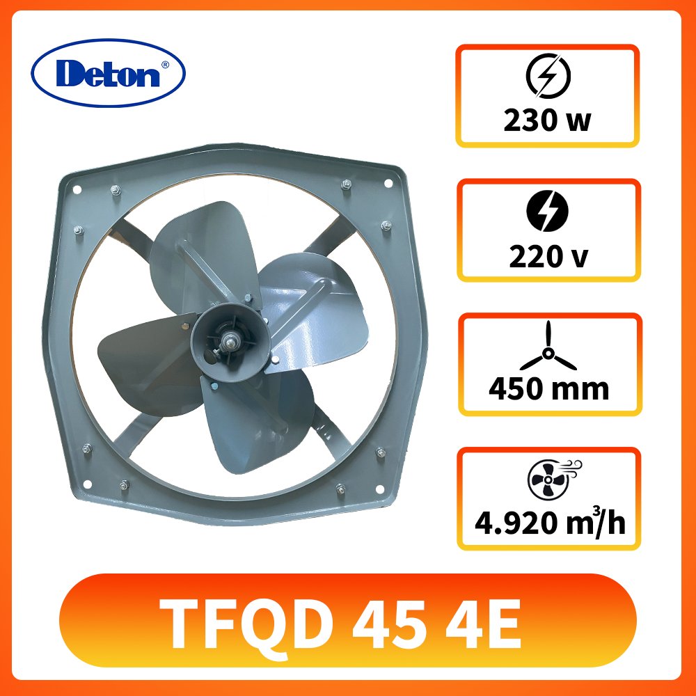 Quạt thông gió vuông TFQD 45-4E Deton