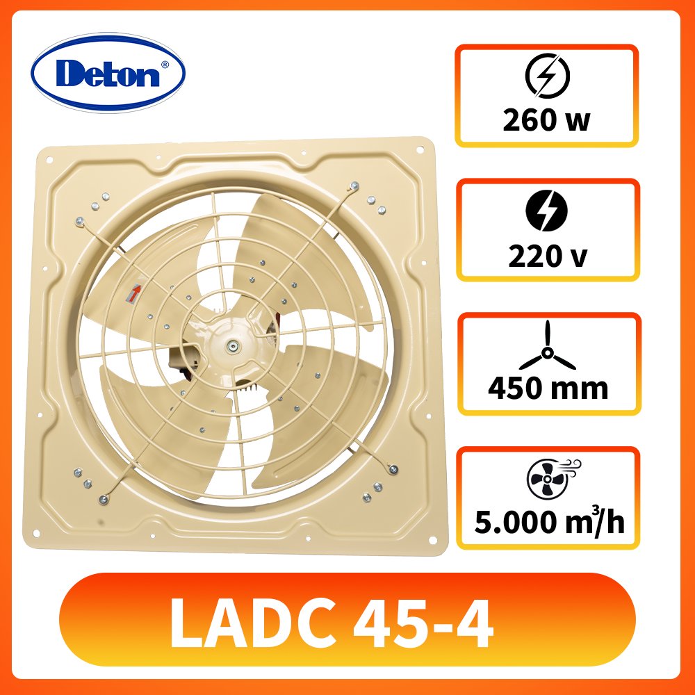Quạt thông gió vuông LADC 45-4 Deton