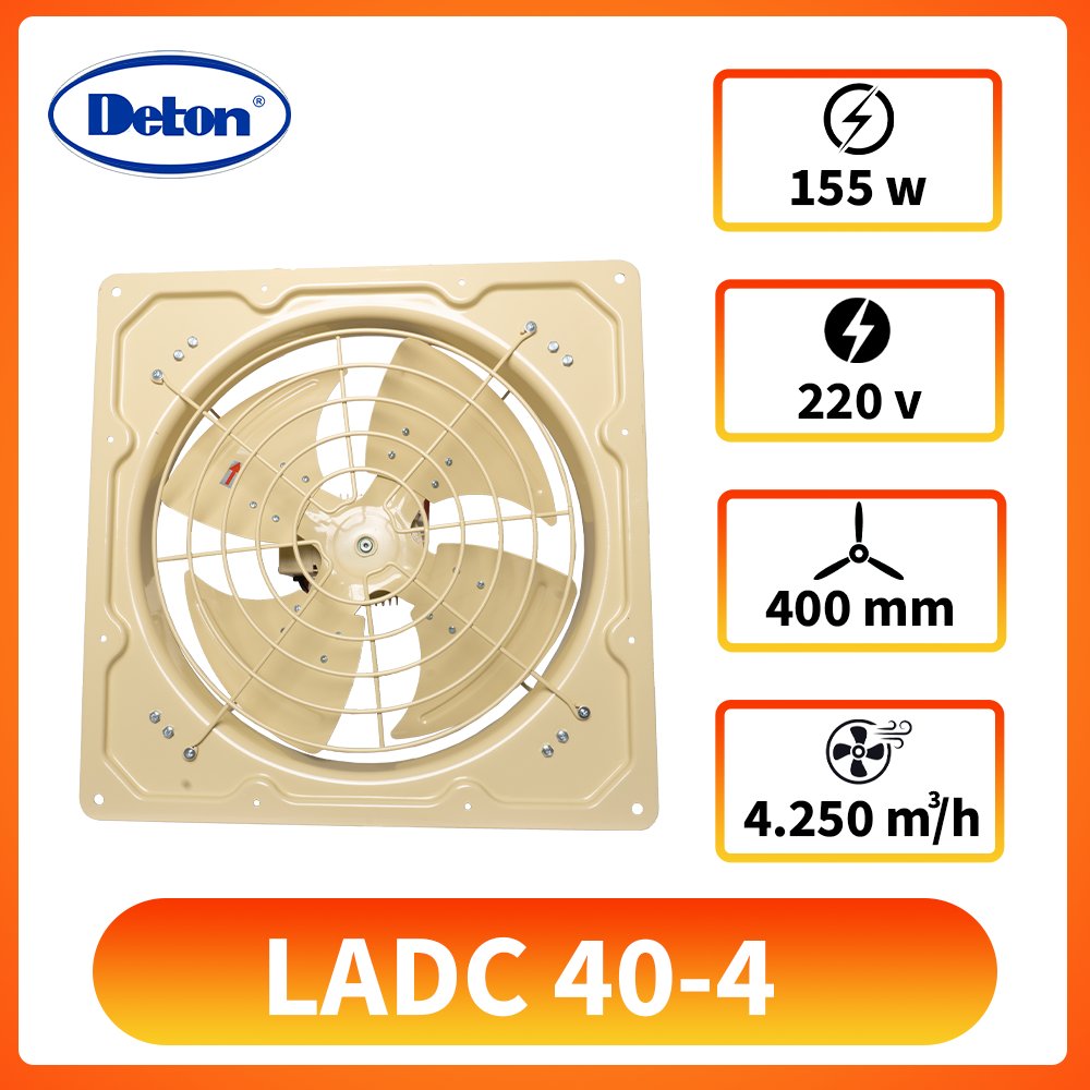 Quạt thông gió vuông LADC 40-4 Deton