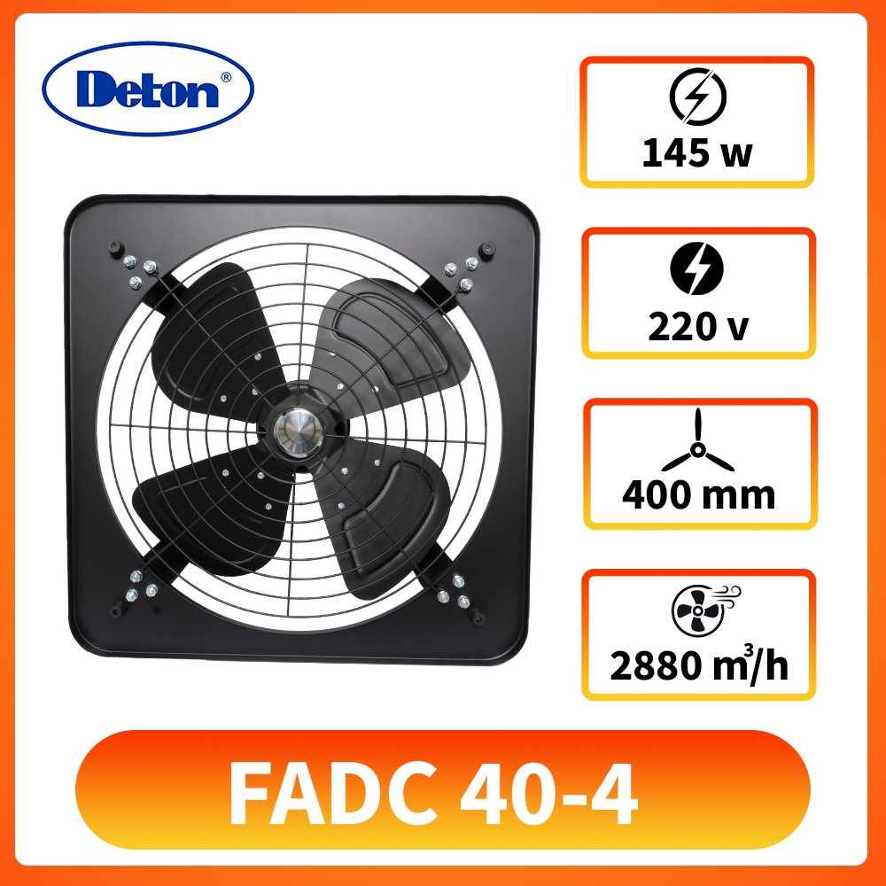 Quạt thông gió vuông FADC 40-4 Deton