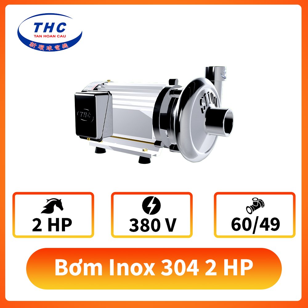 Máy bơm nước Inox 304 2HP ( 3 Phase )