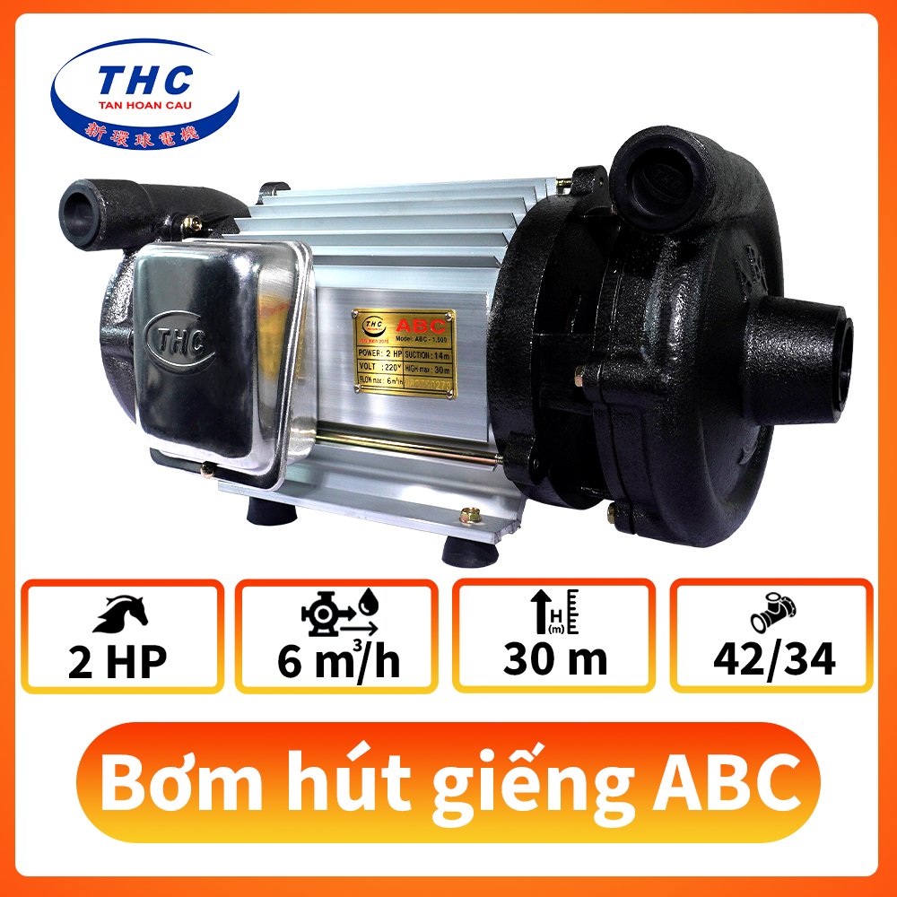 Máy bớm nước hai đầu ABC 2 HP