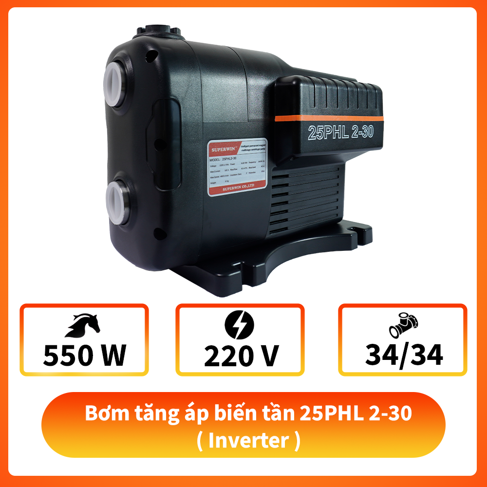 Bơm tăng áp biến tần 25PHL 2-30 ( Inverter )