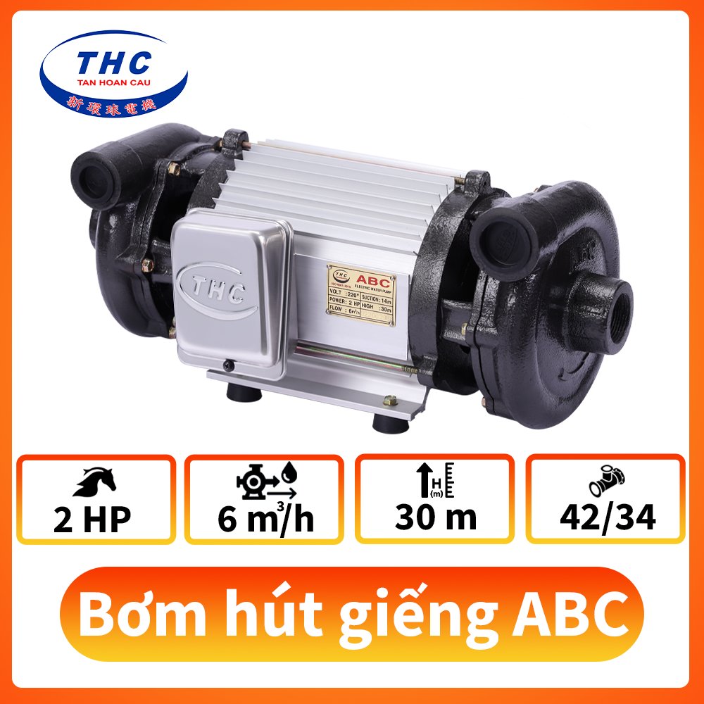 Máy bơm nước hai đầu ABC 2 HP