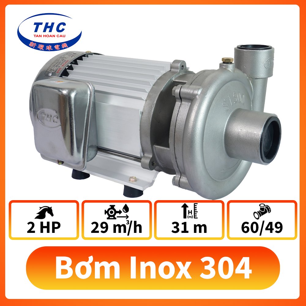 Máy bơm nước Inox 304 2HP ( 3 Phase )