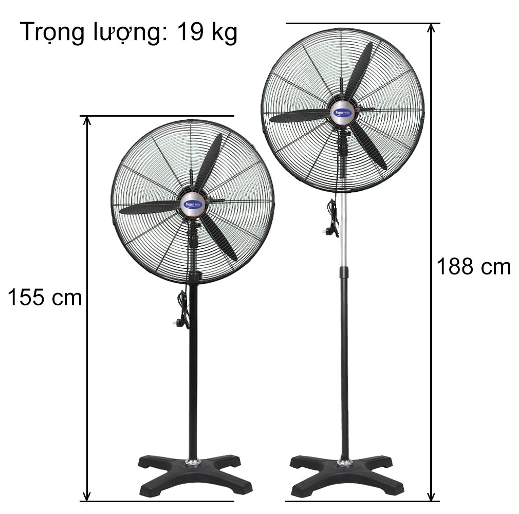 Quạt đứng công nghiệp Super Win 600
