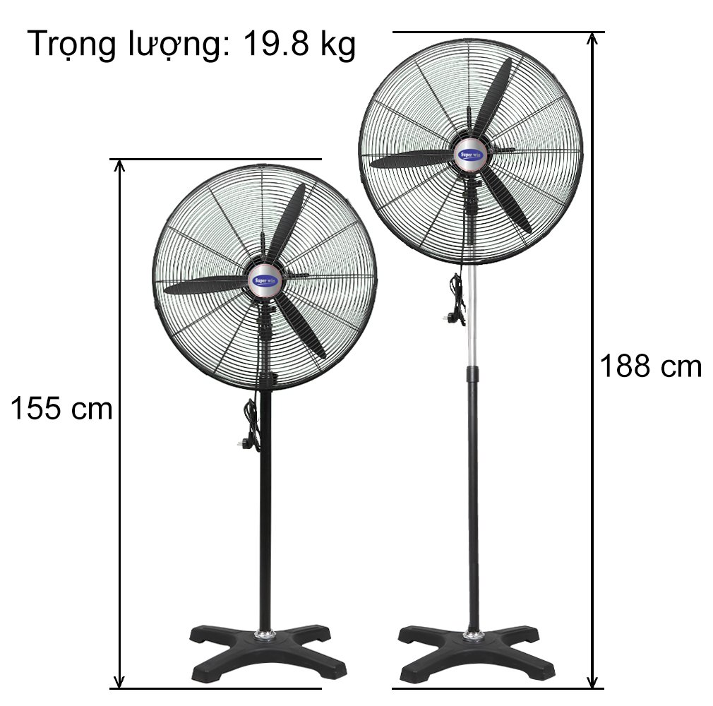 Quạt đứng công nghiệp Super Win 650