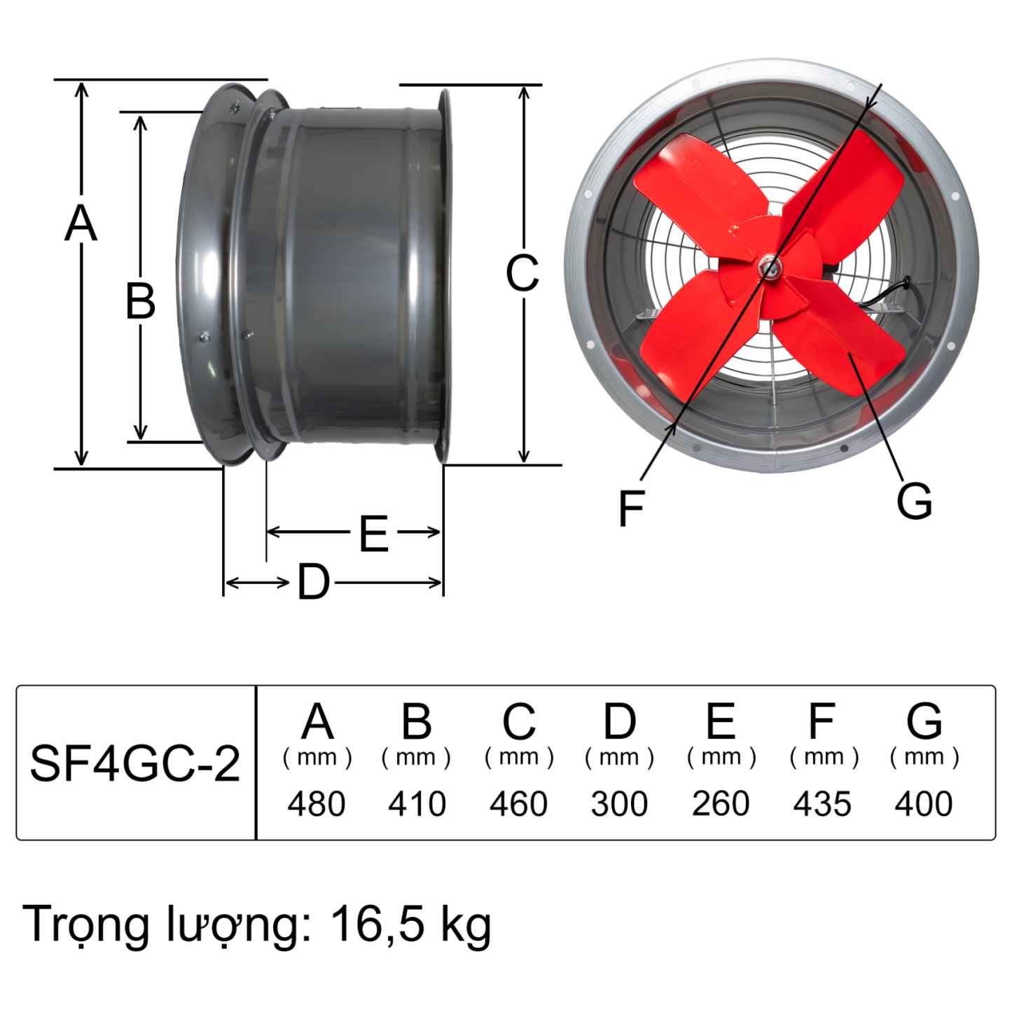 Quạt hướng trục SF4GC-2