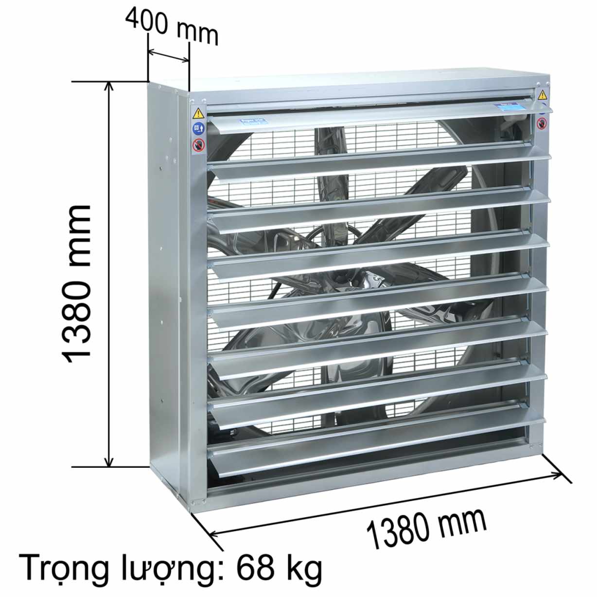 Quạt vuông gián tiếp SPW 1380 (Lá Sách) 3phase